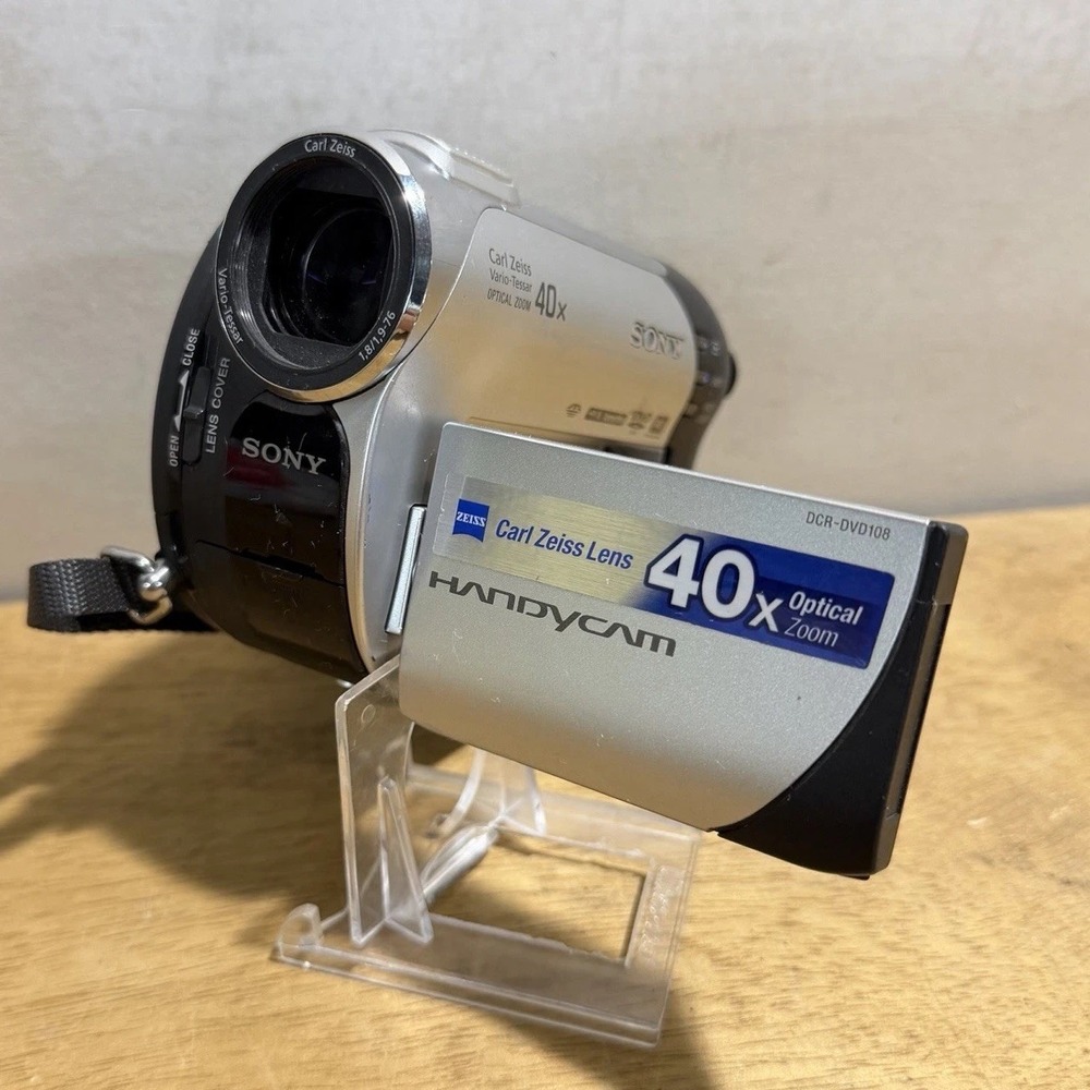 Sony Handycam DCR-DVD108 DVD Camcorder 40x Zoom Mini DVD Tested Y2K 2000s CB
